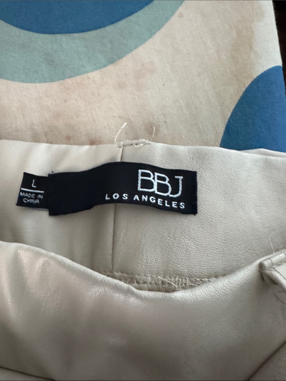BBJ Los Angeles High-Rise Paperbag Tapered Belted Trousers - Cream - Picture 3 of 4